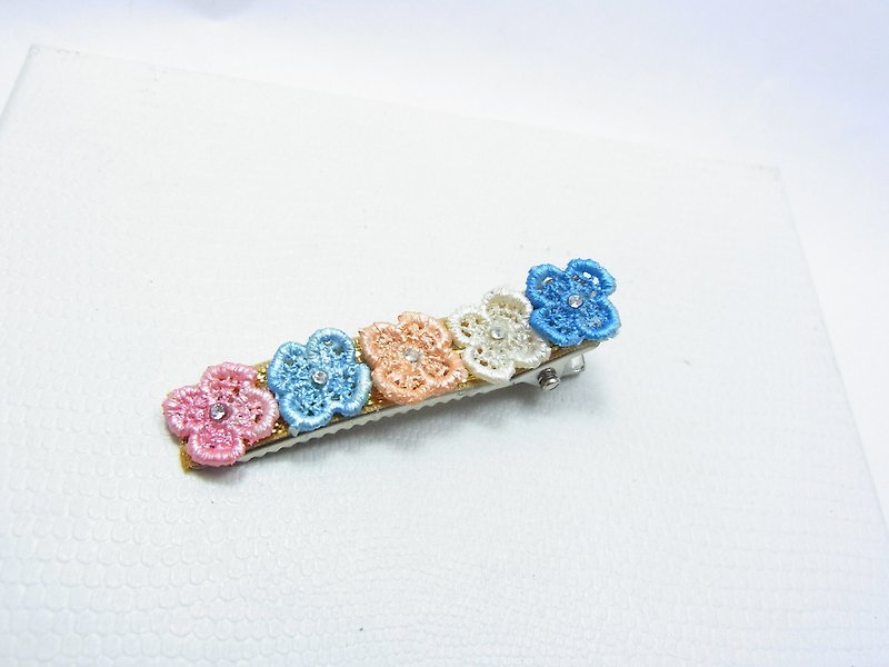 Flower Quintet Water Lace Hairpin - Hair Accessories - Other Materials 