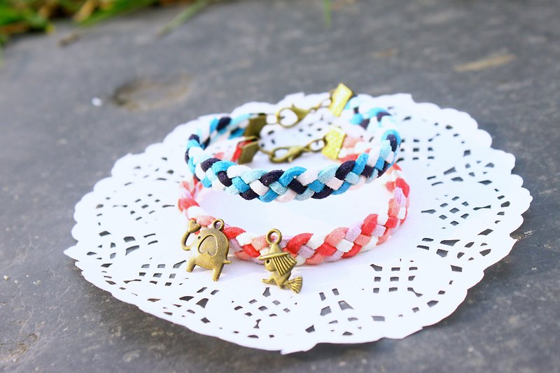 /openfish/simple*Simple Korean cashmere bracelet - Bracelets - Other Materials Multicolor