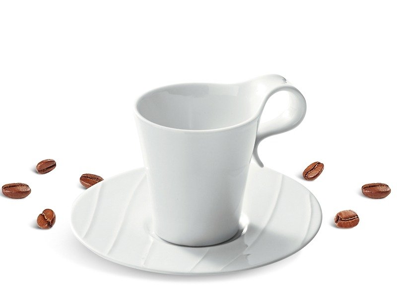 極簡咖啡杯組-4pcs - 茶具/茶杯 - 瓷 白色