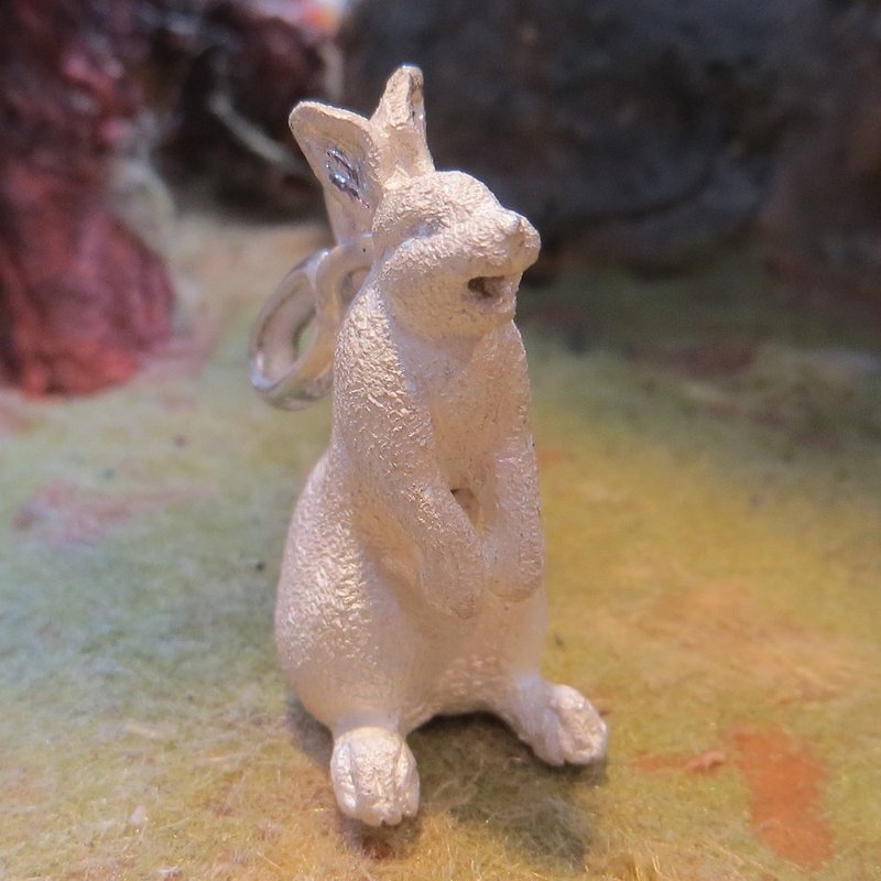 墜子 兔子 - 項鍊 - 其他金屬 白色