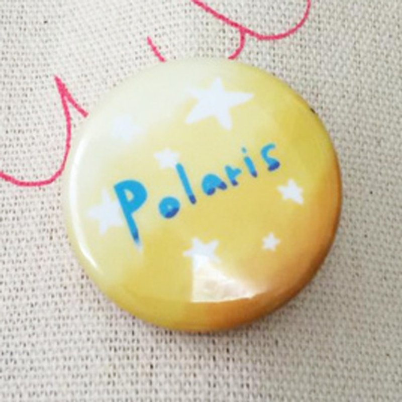 胸章 ‧北極星 Polaris 徽章 - 胸針 - 其他金屬 黃色