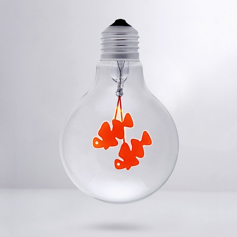 DarkSteve「演活生命」- 設計師燈泡 - 自由雙魚球燈泡 Edison-Style 愛迪生燈泡: 1 個 (純燈泡) - 燈具/燈飾 - 玻璃 紅色