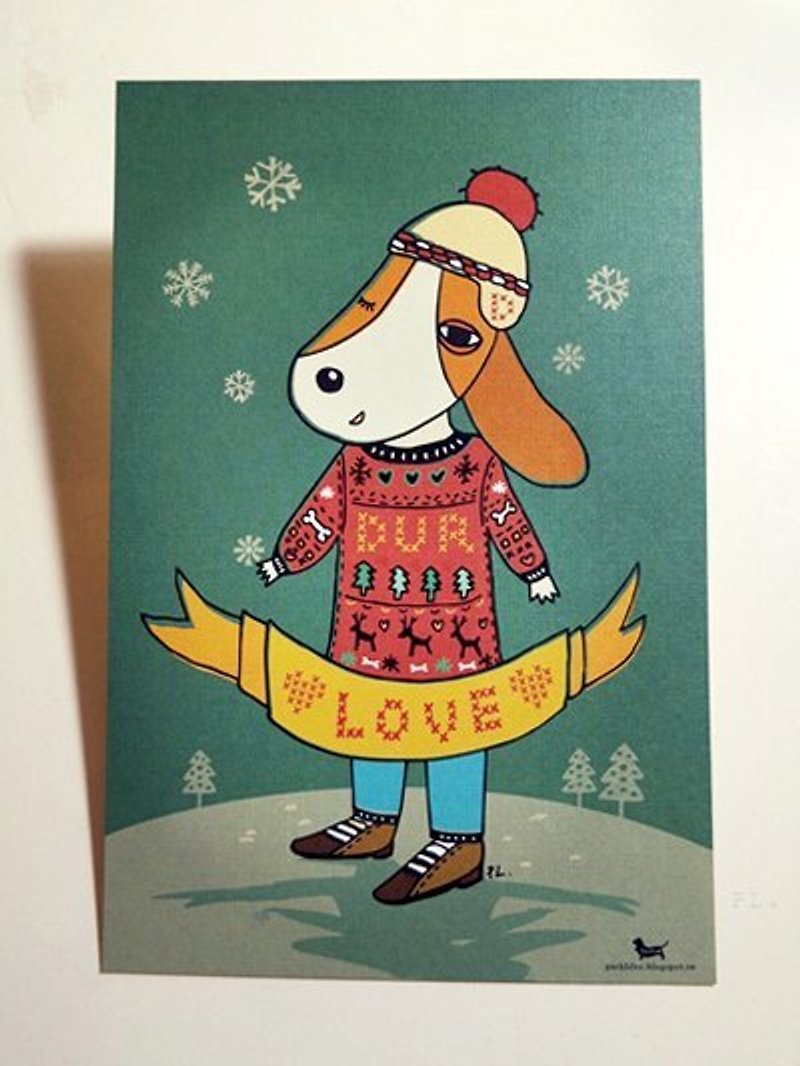 KelaiフーPL STUDIOクリスマスシリーズはがきを送る[あなたの心を温め] - カード・はがき - 紙 多色