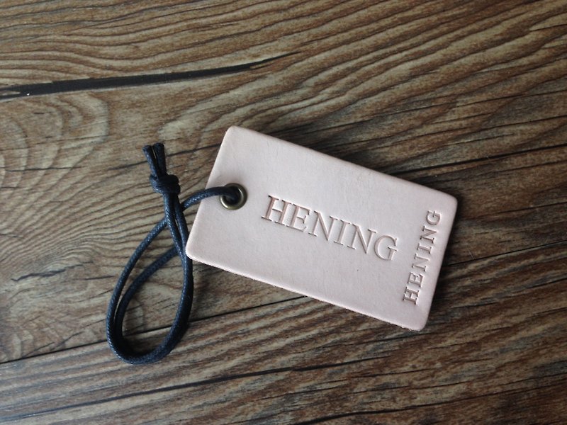 Buy one get one free! ! ! Handmade vegetable tanned leather thick cowhide tag free English customized embossing (Valentine's Day, birthday, gift gift) Shipped on the same day - เครื่องหนัง - หนังแท้ 