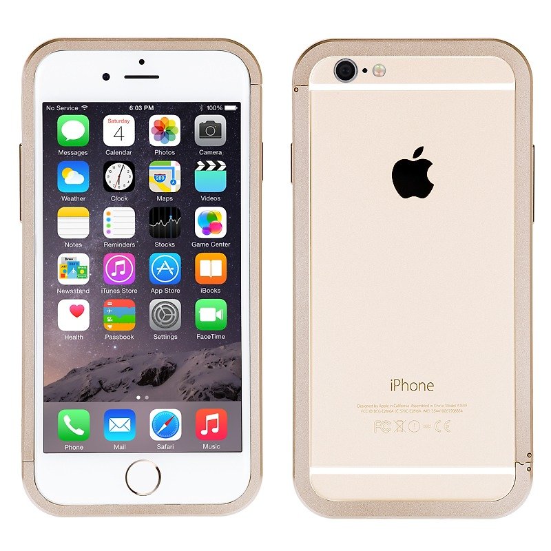 AluFrame 絶妙なアルミフレーム iPhone6/6s ゴールド - スマホケース - 金属 ゴールド