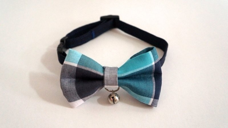 [Miya ko.] Handmade cloth grocery cats and dogs tie / tweeted / bow / handsome plaid / pet collars - Collars & Leashes - Other Materials 