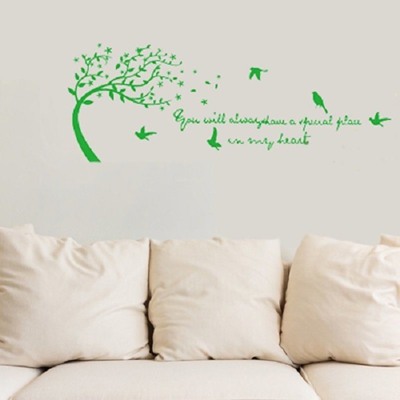 "Smart Design" creative seamless wall stickers Wind tree 8 colors available - Wall Décor - Plastic Purple