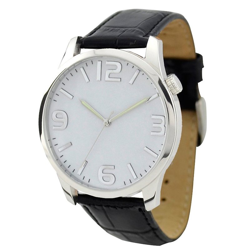 男庄大數字手錶 - 女裝錶 - 其他金屬 白色