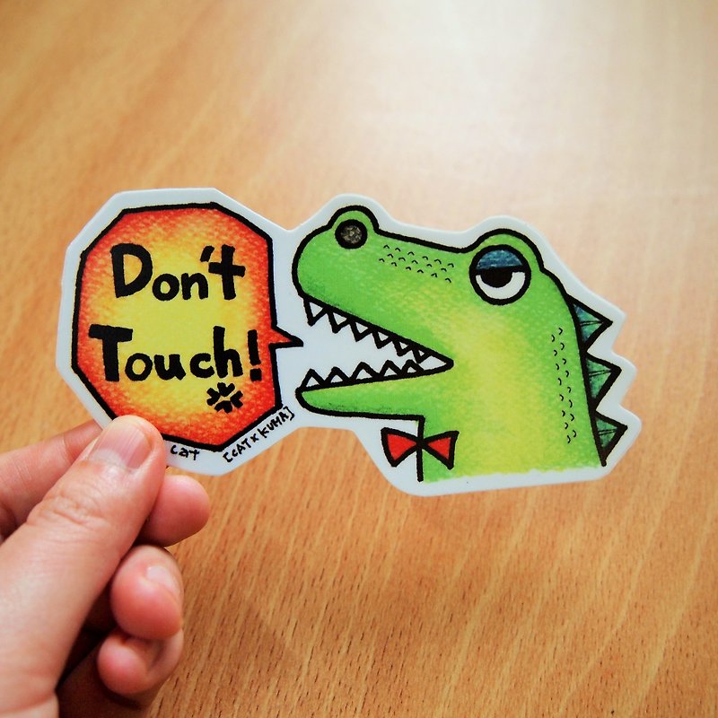 Waterproof sticker --- take your hand away!!! (middle) - Stickers - Paper Multicolor