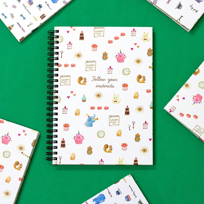 Boge stationery x taste life [48K coil hardcover checkered notes] two designs - Notebooks & Journals - Paper Multicolor