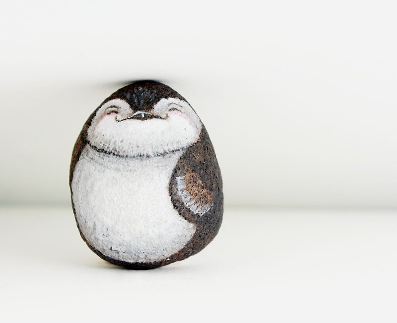 Penguin  stonepainting - Other - Waterproof Material Multicolor