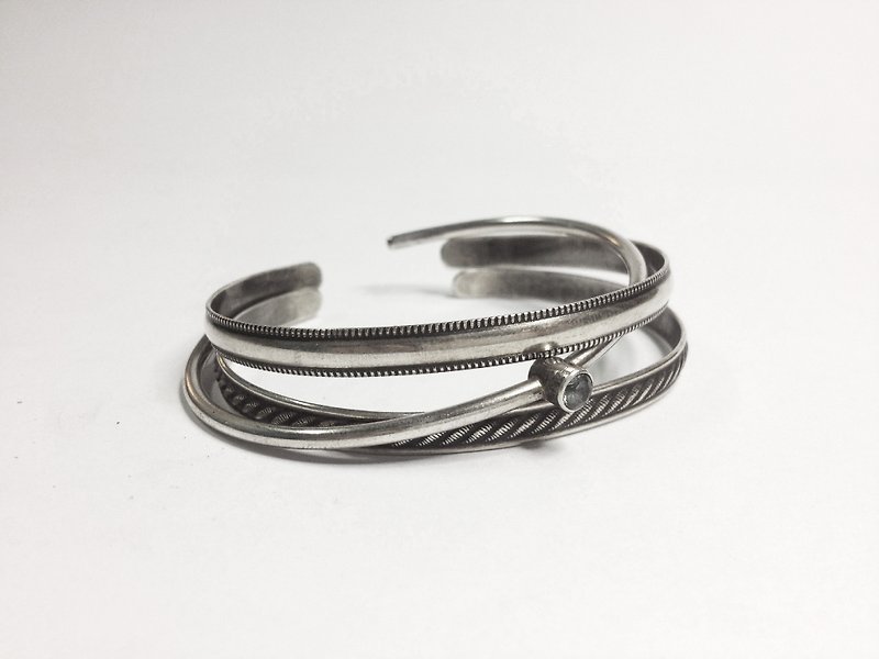 摩里安那之一・組合式純銀復古手環 | Moriana - 手鍊/手環 - 其他金屬 灰色