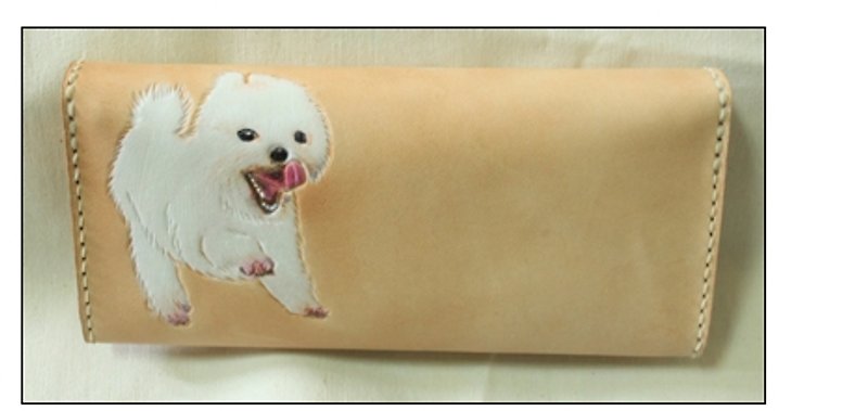 Exclusive custom pet full body original leather color pure leather long clip (customized lover, birthday gift) - Wallets - Genuine Leather Gold