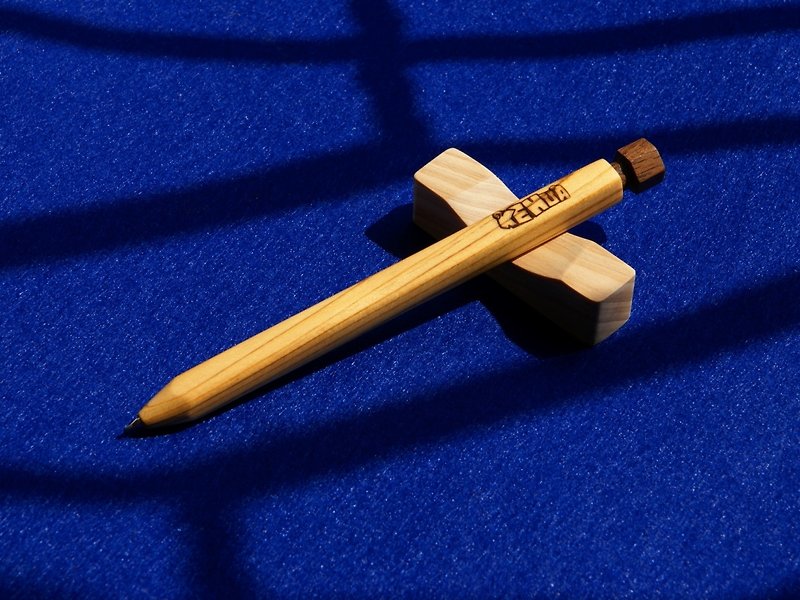 台灣檜木手工磁吸式原木筆(自動鉛筆) - 其他 - 木頭 藍色