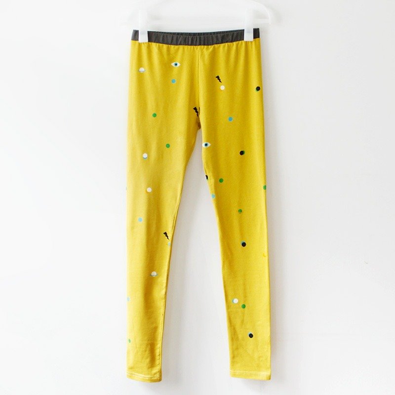 U-PICK original product life female summer was thin outer wear thin section printed leggings - Women's Pants - Cotton & Hemp Yellow