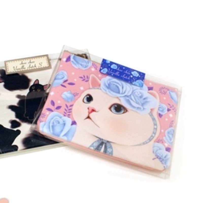 JETOY, Choo Choo sweet cat cute clutch _Blue rose (J1502401) - Clutch Bags - Genuine Leather Multicolor