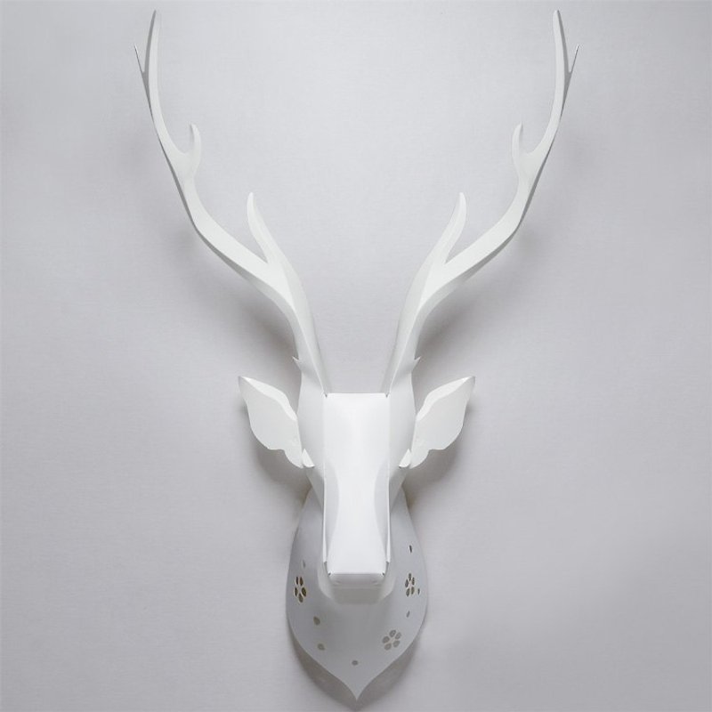 台灣梅花鹿燈罩 Formosan Sika Deer Lampshade台灣保育類動物系 - 燈具/燈飾 - 塑膠 白色