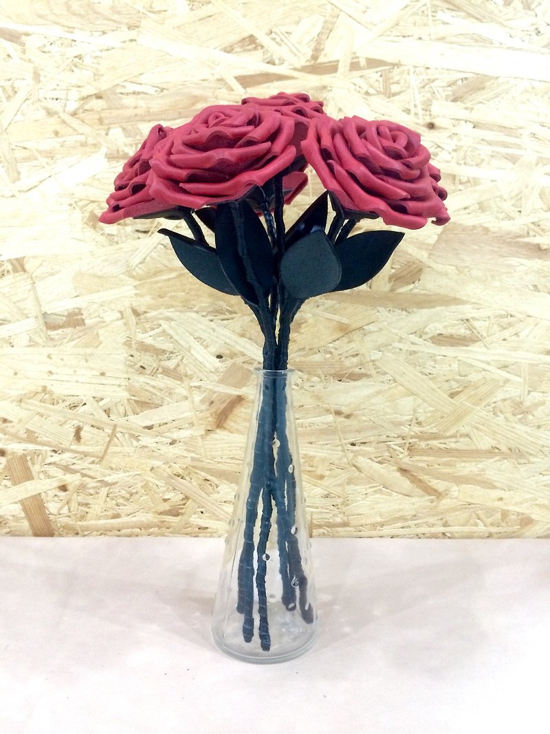 Red Leather Rose - Plants - Genuine Leather Red