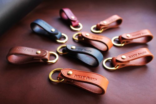 VULCAN LEATHER 精品手工皮件 【VULCAN 真皮鑰匙圈】成雙成對兩件優惠 婚禮小物 吊飾 畢業禮物