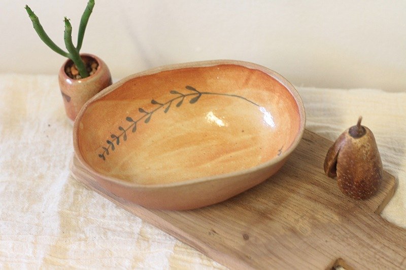 oval bowl - 花瓶/花器 - 瓷 白色