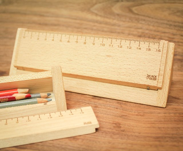 PEN CASE」重厚感のあるステンレス素材と銘木をあわせた木製筆箱