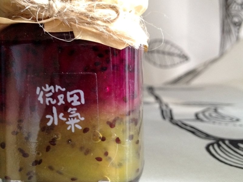 微田水氣*手工雙層果醬-很多話之愛情系列《奇異果+火龍果口味》 - 果醬/抹醬 - 玻璃 多色