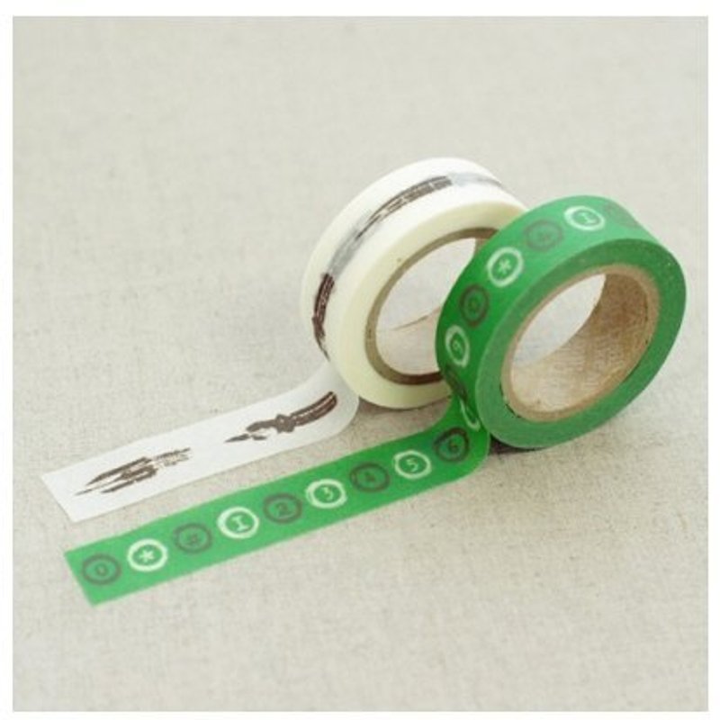 Dailylike and paper tape (2 into) 12-Rei, E2D97754 - มาสกิ้งเทป - กระดาษ สีเขียว
