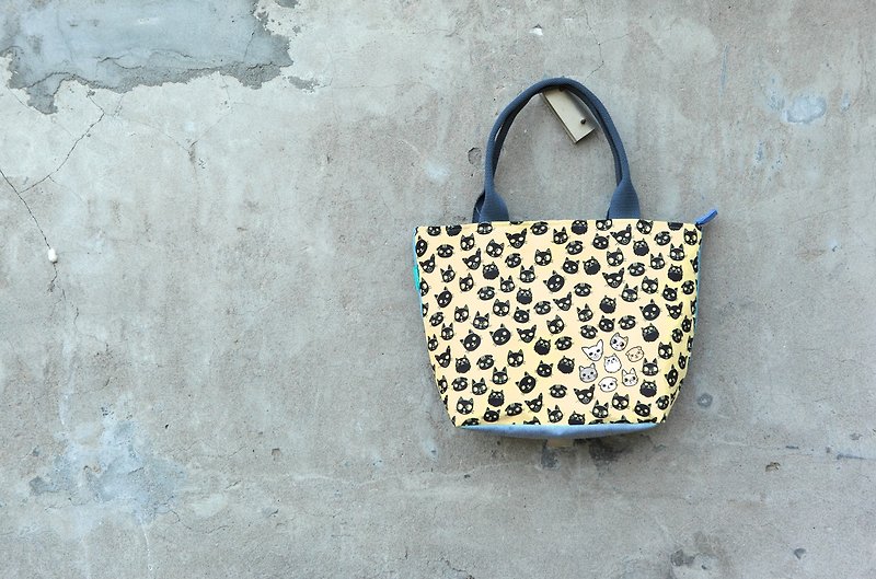 [Tote Bag-Small] ★Christmas Gift★ Yellow Cat-Handmade Limited Product - Messenger Bags & Sling Bags - Other Materials Yellow