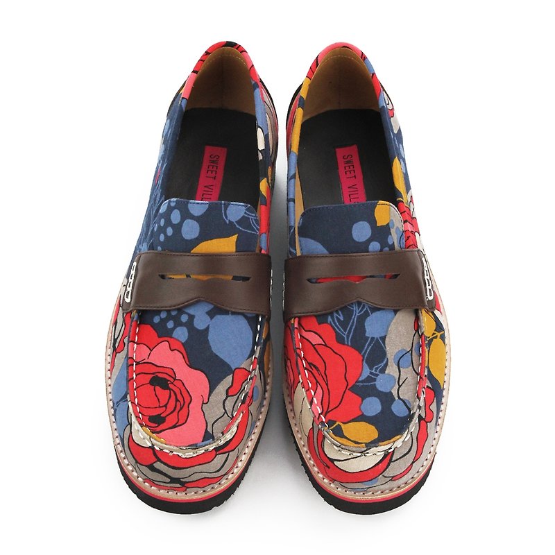Magic Garden M1108E Flowers - Men's Oxford Shoes - Cotton & Hemp Multicolor