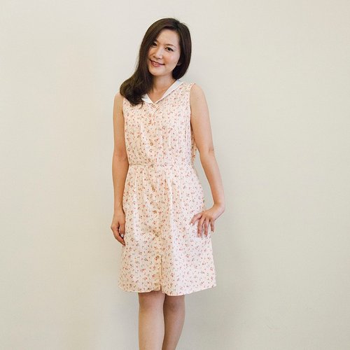 Ladies rose stripes pink dress