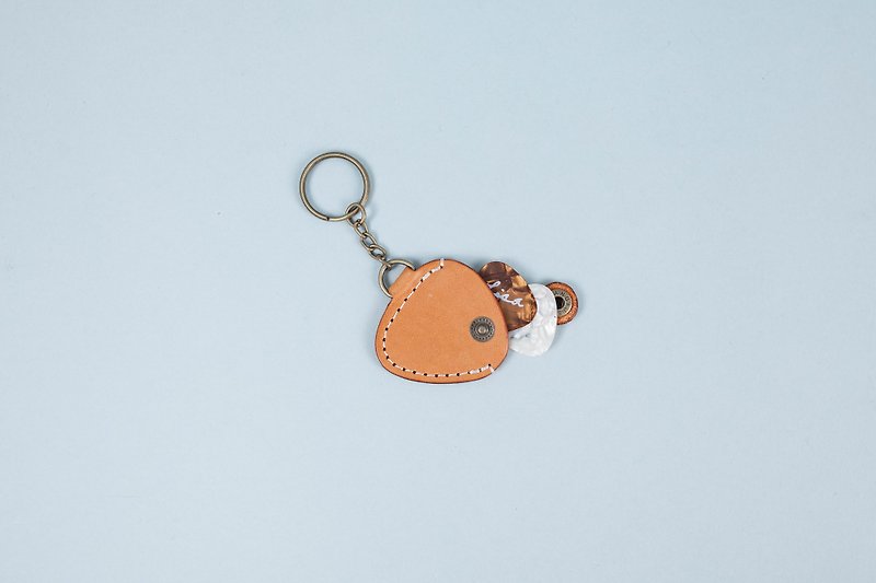 Guitar PICK Induction Magnetic Key Ring | Leather Custom | Custom Typing | Leather | Gift - Keychains - Genuine Leather 