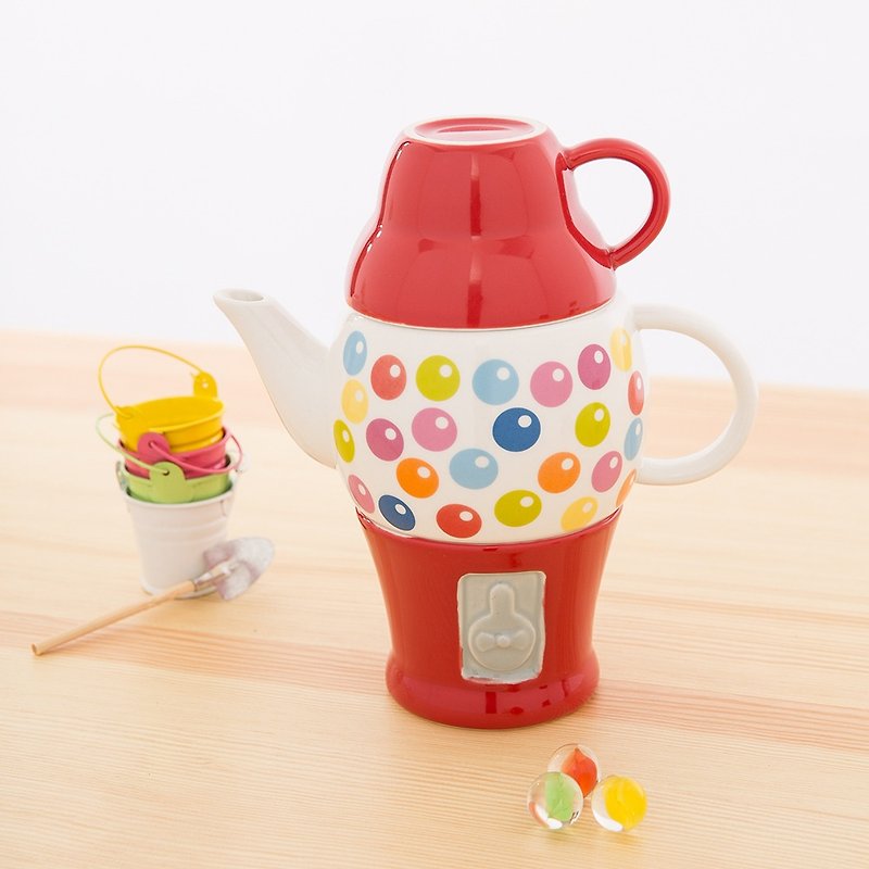 sunart pot cup set-candy machine - Teapots & Teacups - Other Materials Multicolor