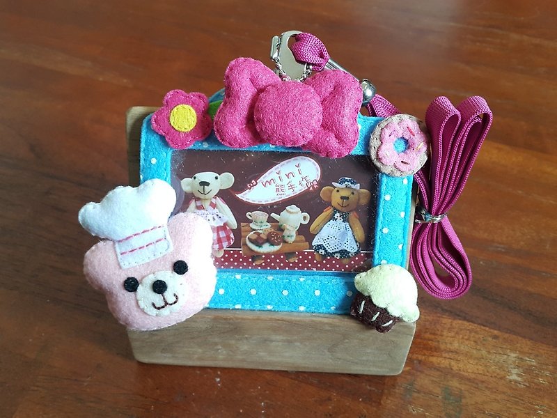 Mini Bear Handmade Dessert Baking Bear Card Holder + Identification Band - ID & Badge Holders - Cotton & Hemp 