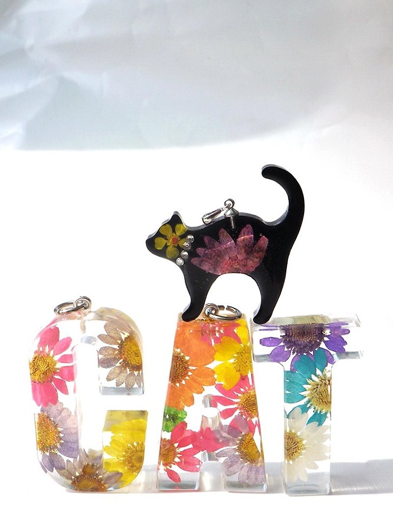 Anny's workshop手作押花飾品，高傲的貓 項鍊 - 項鍊 - 塑膠 