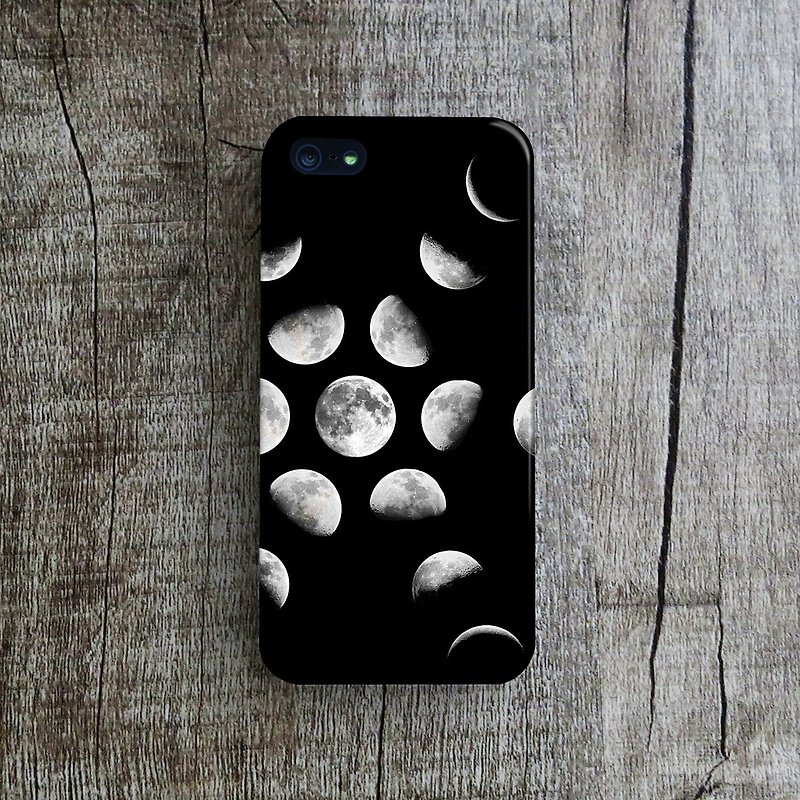 OneLittleForest - 原創手機保護殼- iPhone 4, iPhone 5, iPhone 5c- 月亮 - 手機殼/手機套 - 塑膠 黑色