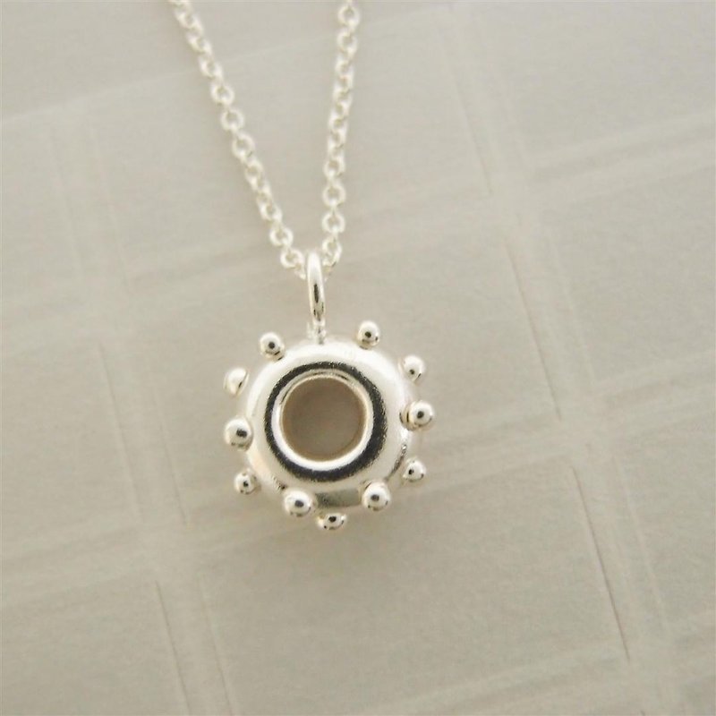 Donut sterling silver necklace - Necklaces - Other Metals 