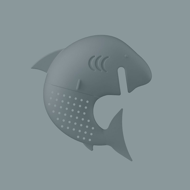 Shark 鯊魚泡茶器 - 茶壺/茶杯/茶具 - 矽膠 灰色