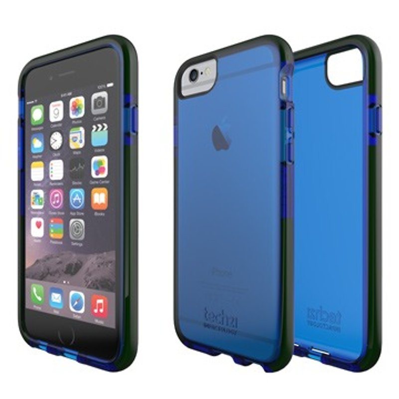 UK Tech 21 Classic Shell D3O iPhone 6 crash Soft Case - Transparent Blue (5055517339452) - เคส/ซองมือถือ - วัสดุอื่นๆ สีน้ำเงิน