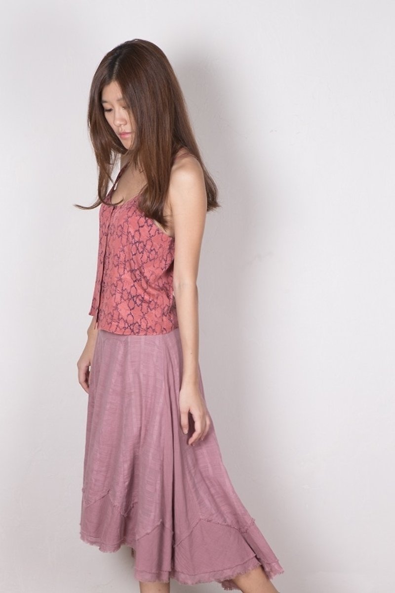 格紋拼接裙 Tiered Layer Skirt - スカート - その他の素材 