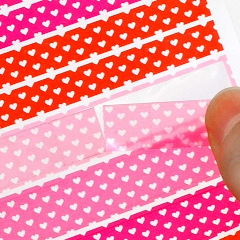 Japan [LABCLIP] Free cut sticker Hand account label sticker-Love - Stickers - Waterproof Material 