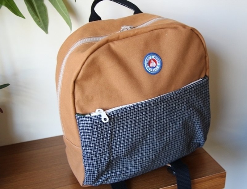[Cloth. Cotton] children backpacks, rucksacks after naturals, no lining design - Backpacks - Other Materials Brown