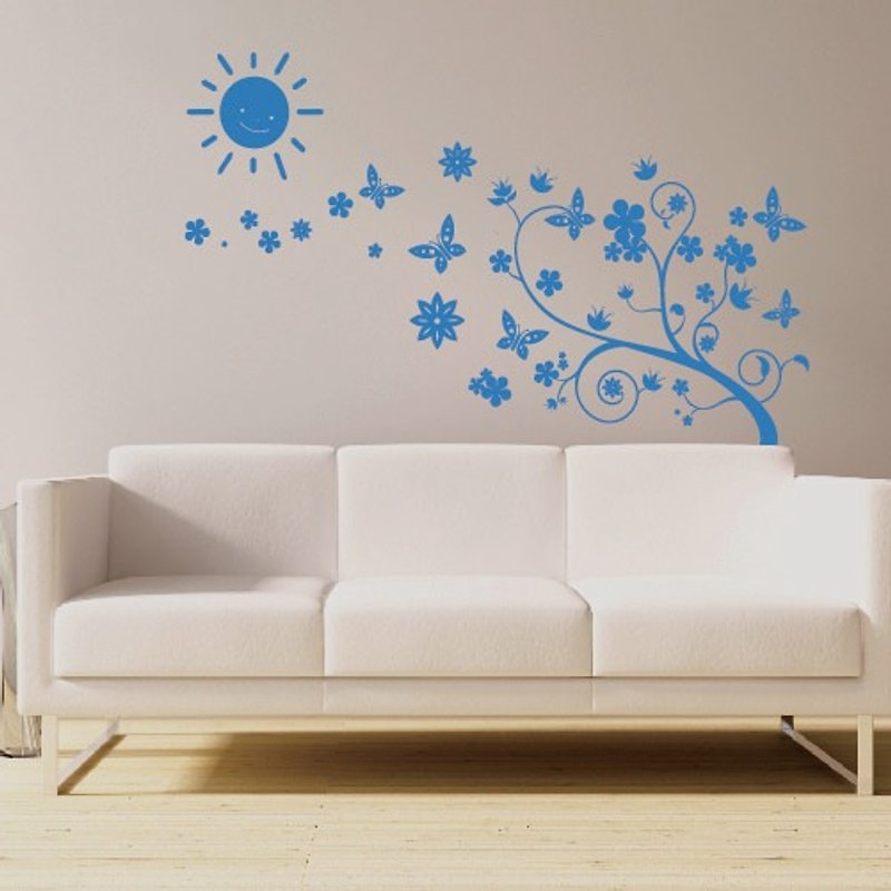 《Smart Design》創意無痕壁貼◆太陽花蝴蝶 - ウォールデコ・壁紙 - プラスチック 多色