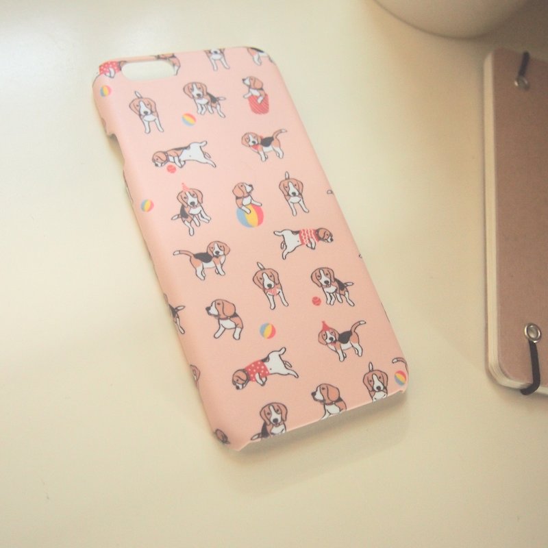 Baby Beagle Party for iPhone 7/6/6s in Baby Pink - เคสแท็บเล็ต - พลาสติก สึชมพู