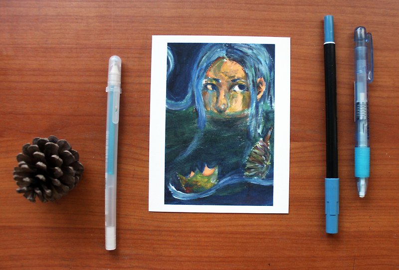 Illustration postcards Sleeping Beauty counter-attack - การ์ด/โปสการ์ด - กระดาษ หลากหลายสี