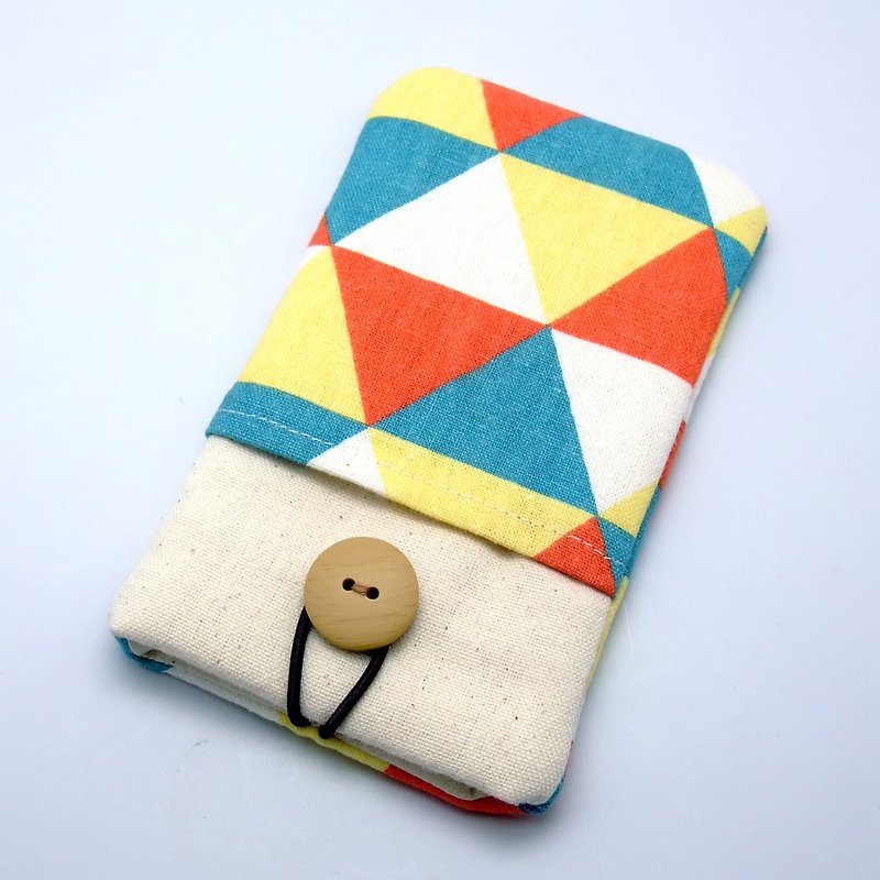 iPhone sleeve, Galaxy S4, S3, Galaxy Note 3, Note 2 pouch cover homemade mobile phone bags, mobile phone bags, cloth cover, (which can be tailored) - triangular pattern (P-15) - เคส/ซองมือถือ - วัสดุอื่นๆ หลากหลายสี