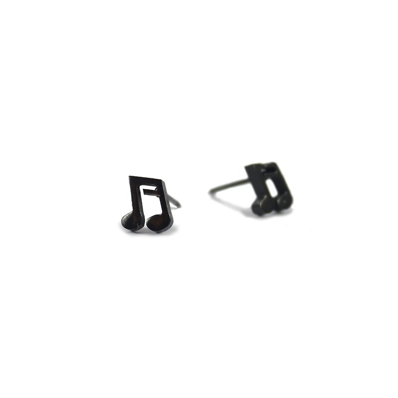 Bibi Fun Selection Series-Wonderful Movement Stainless Steel Earrings - Earrings & Clip-ons - Stainless Steel Black