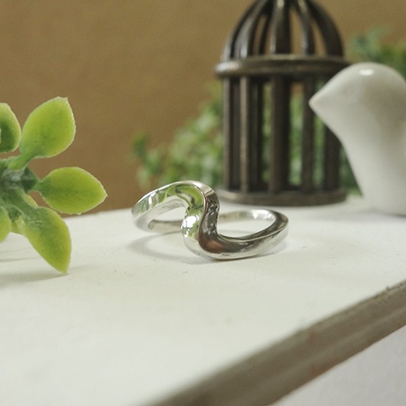 ◆ accessories ◆ Ji flower-tin bending ring ---Silver Ring 925 Silver--- <designer Beer> - General Rings - Other Metals 