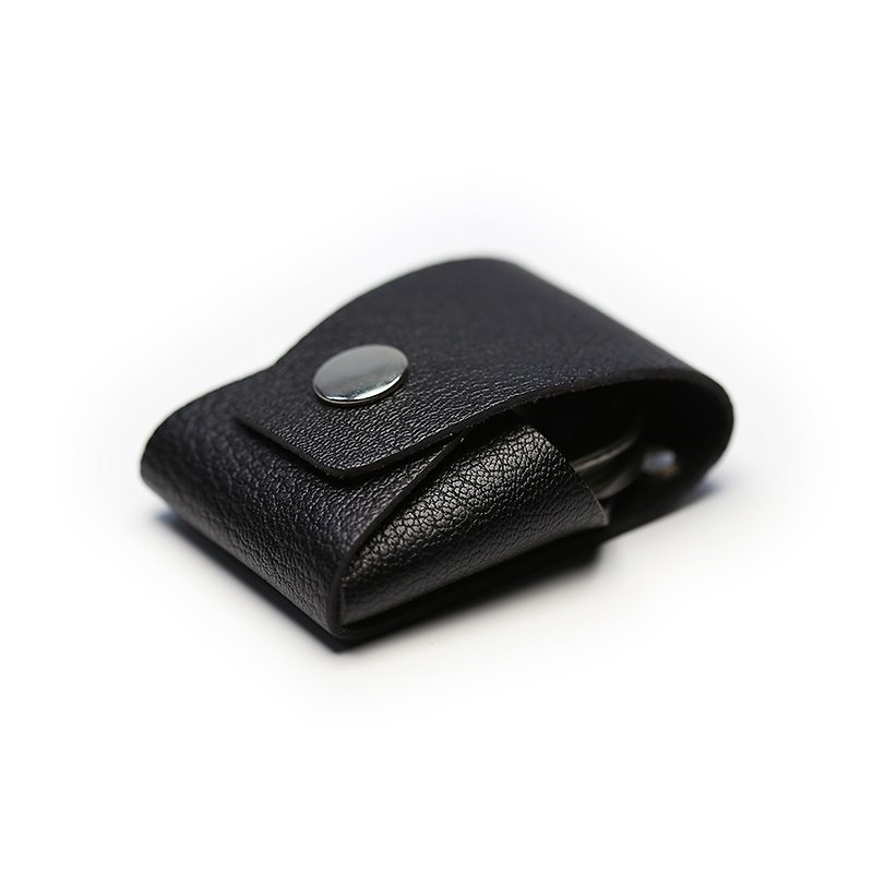 NERO BAG Small Headphone Storage Bag Genuine Leather Sheepskin Dark Night Black Without Strap - Other - Genuine Leather Black