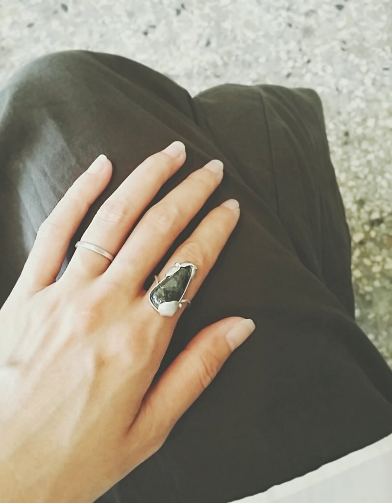 【 Azuromalachite  】藍銅礦 / 純銀 戒指 - 戒指 - 寶石 藍色
