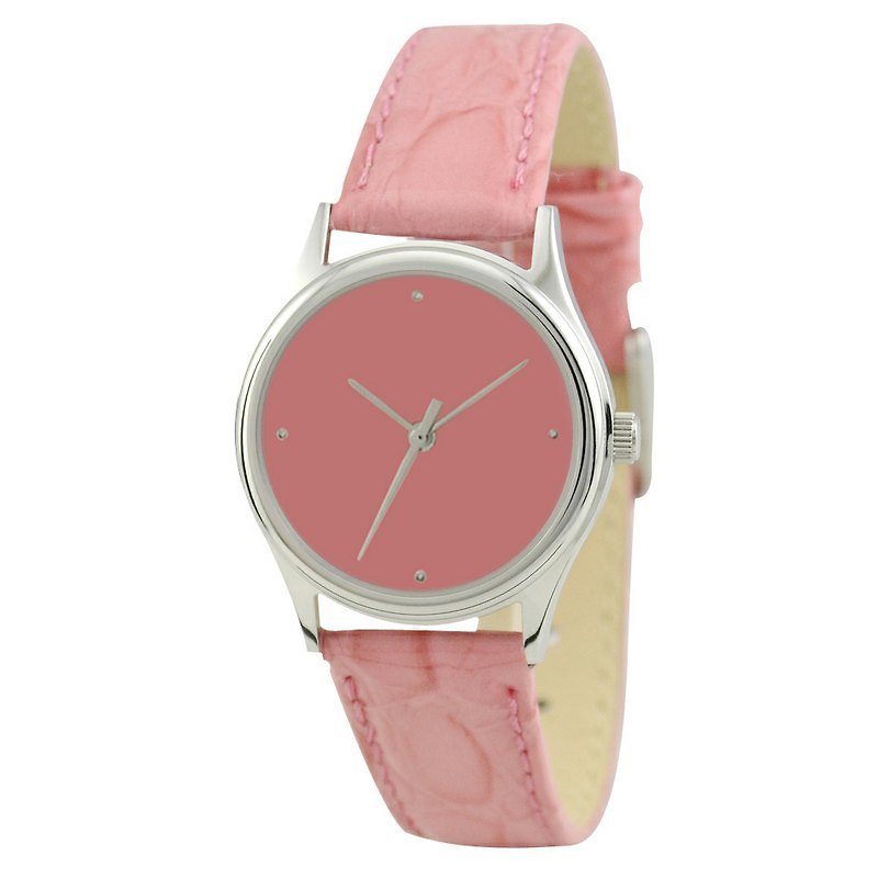女庄簡單手錶(白殼/粉紅面) - 其他 - 其他金屬 粉紅色